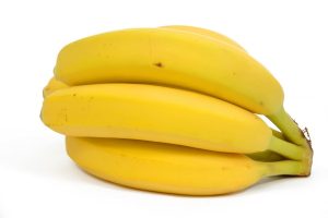 Bunch of bananas on white background